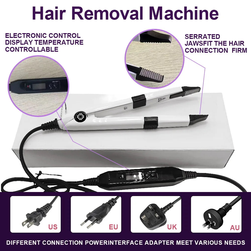 Advanced V-Light Hair Extension Tools Kit with UV Glue & Extension Machine – For Professional Salon and Home Use
