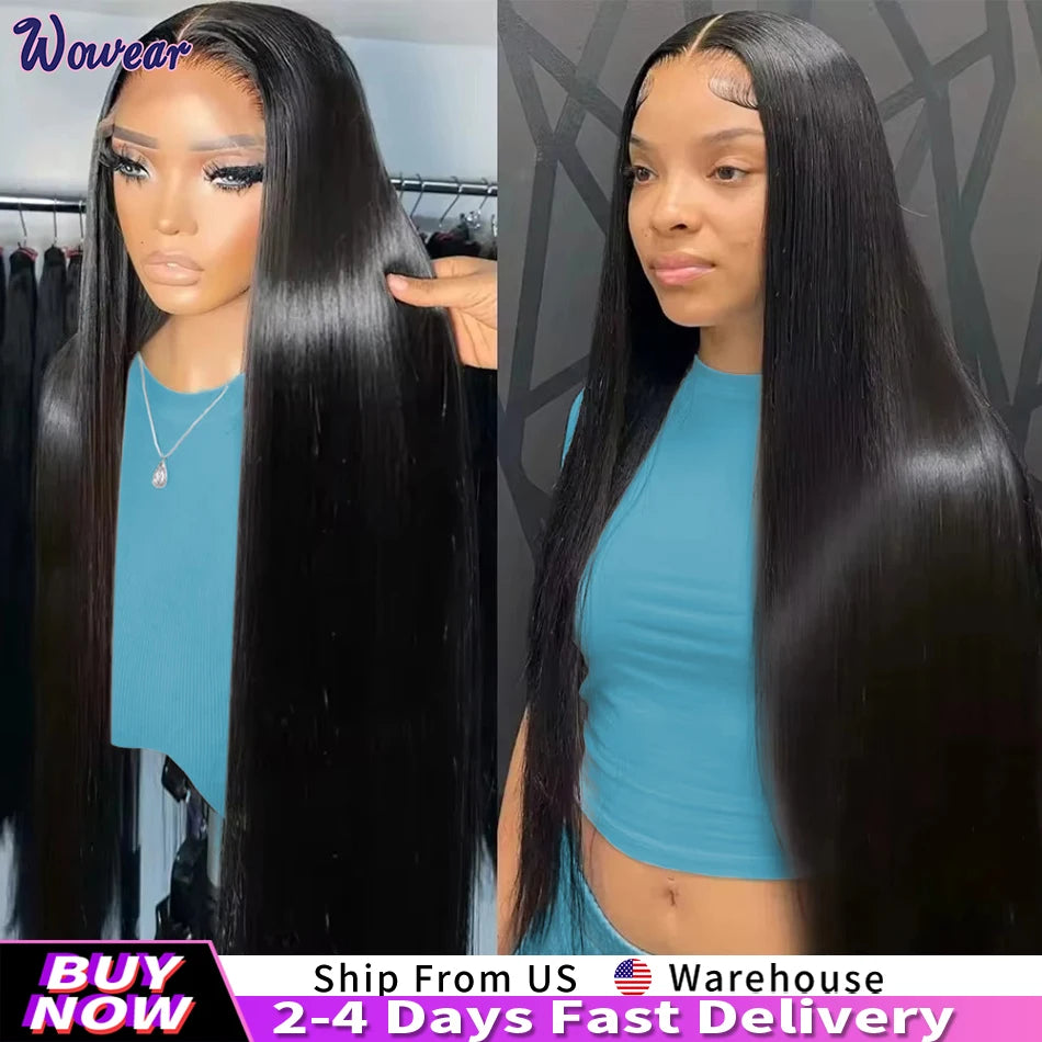 40" Bone Straight Lace Front Wig – 13x4 HD Lace Frontal, Full Lace Human Hair