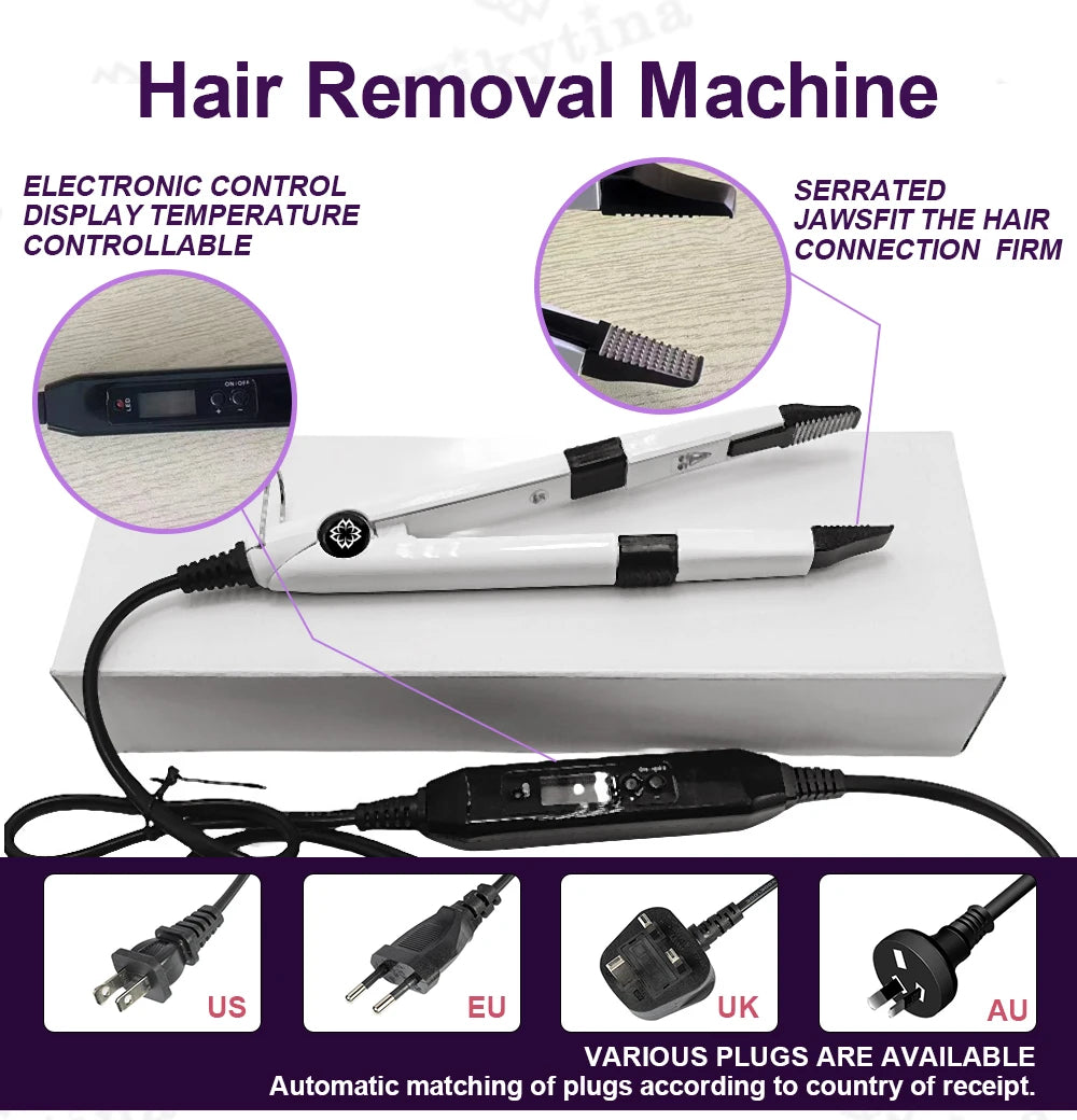 Wikytina V-Light UV Hair Extension Kit – Tools Set with UV Glue & Remover Machine, Premium Salon Styling Upgrade