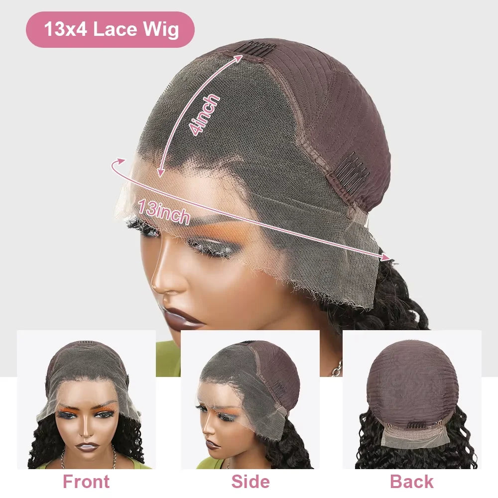 250% Body Wave HD Lace Frontal Short Bob Wig – Glueless Wavy Human Hair, 13x4 Transparent Lace Front