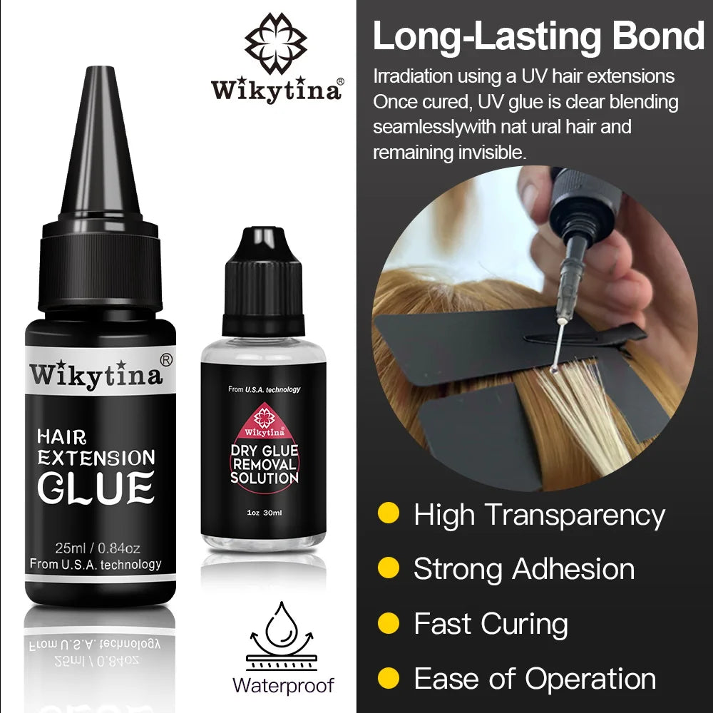 Advanced V-Light Hair Extension Tools Kit with UV Glue & Extension Machine – For Professional Salon and Home Use