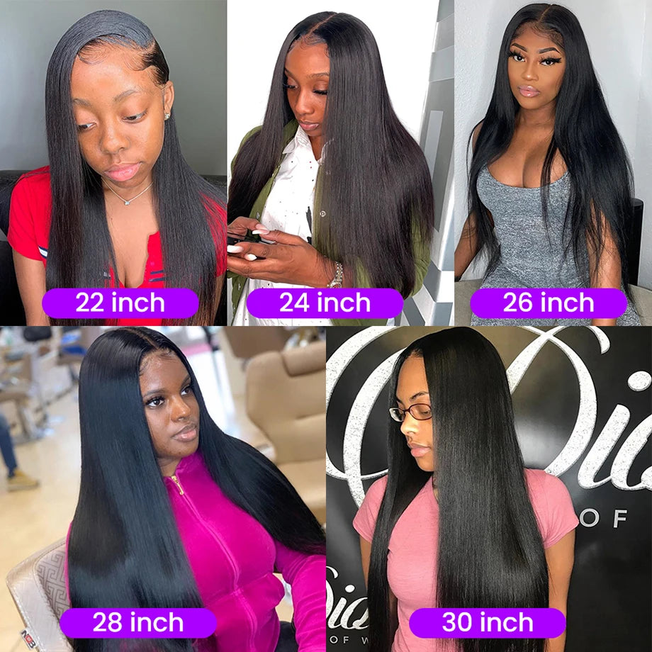 40" Bone Straight Lace Front Wig – 13x4 HD Lace Frontal, Full Lace Human Hair