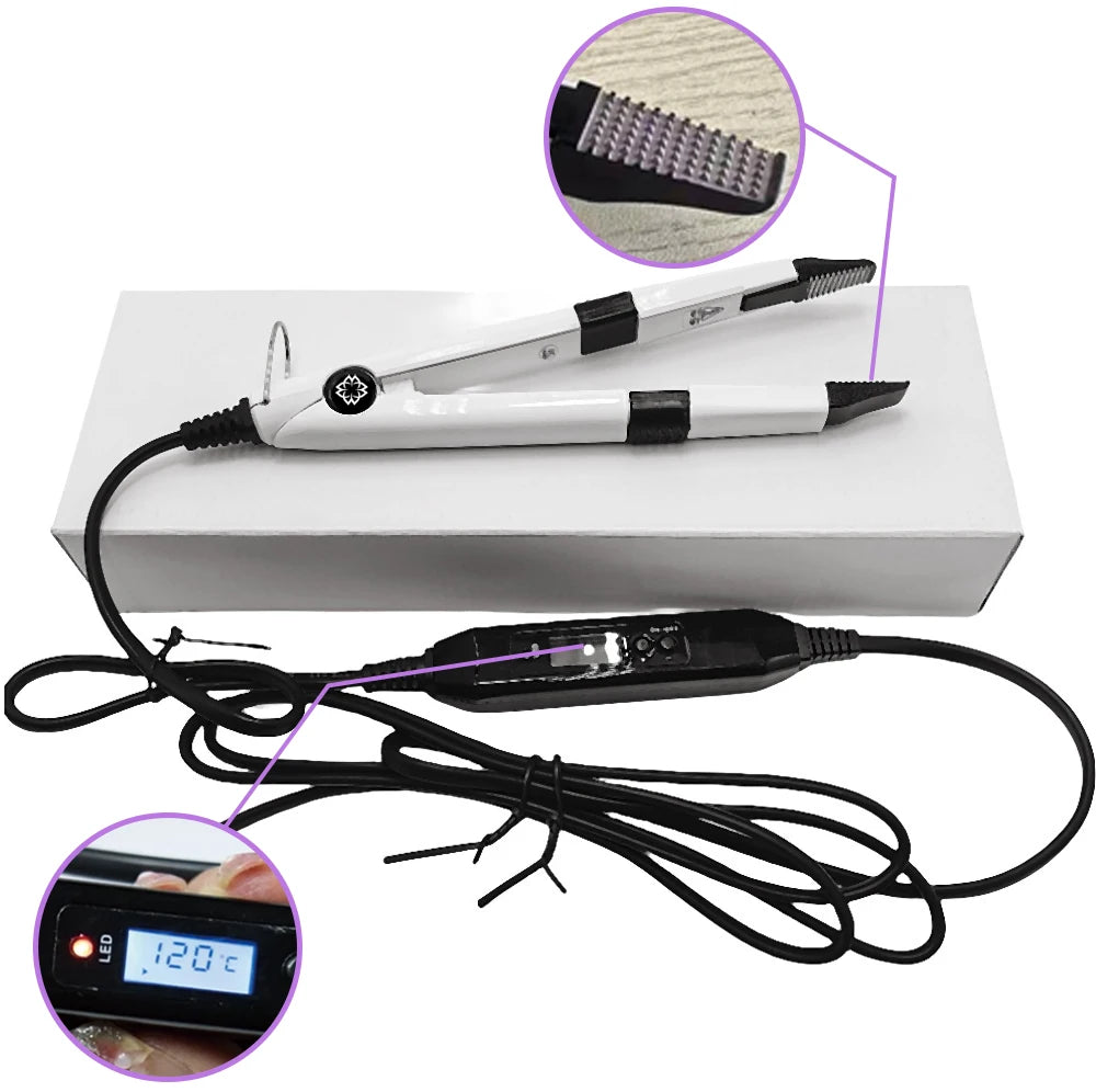 Wikytina 2025 UV V-Light Hair Extension Set – Tools Kit with UV Glue, Remover & Machine for Long-Lasting Salon Styling