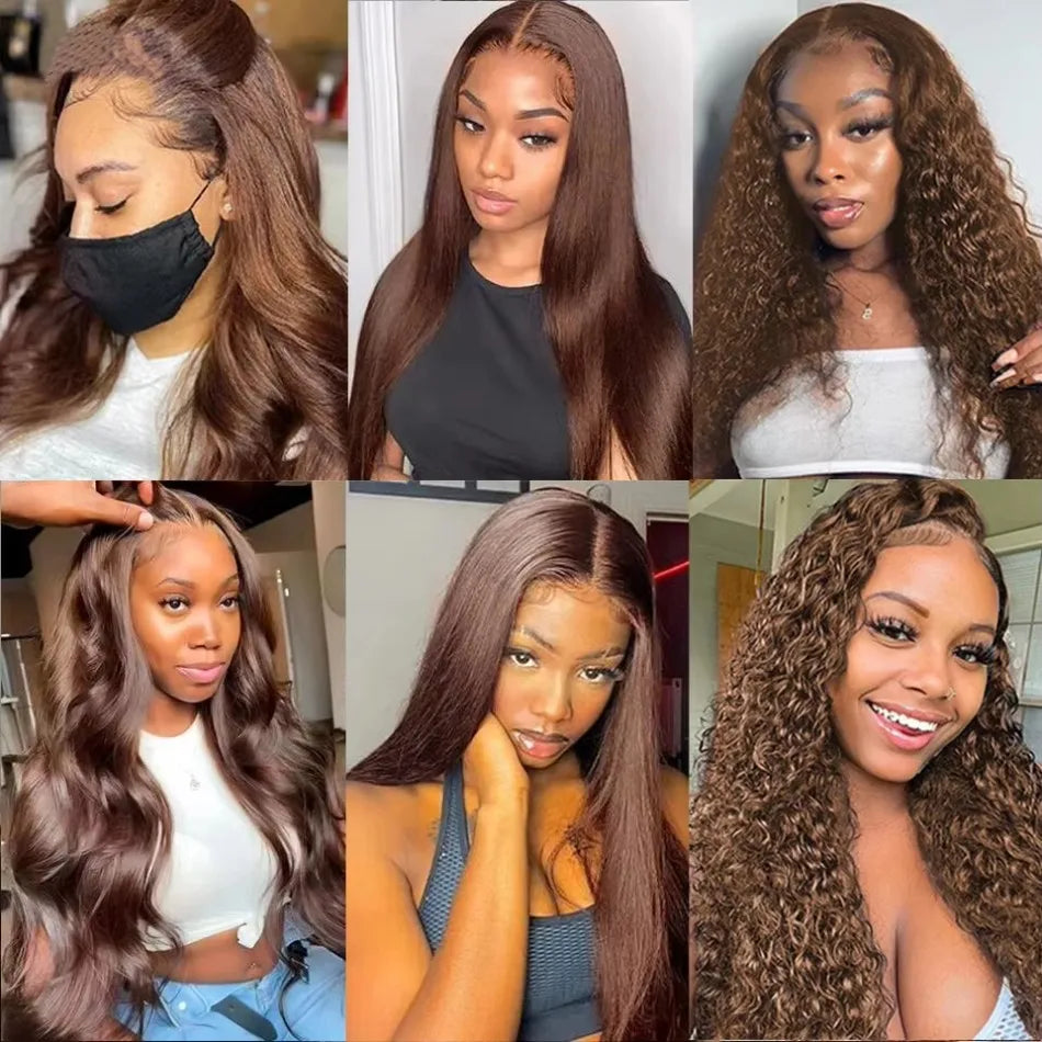Chocolate Brown Lace Front Wig Body Wave Wig 13x6 Hd Lace Frontal Wig 250 Density Human Hair Wigs for Black Women Clearance