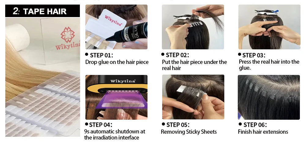 Wikytina 2025 UV V-Light Hair Extension Set – Tools Kit with UV Glue, Remover & Machine for Long-Lasting Salon Styling