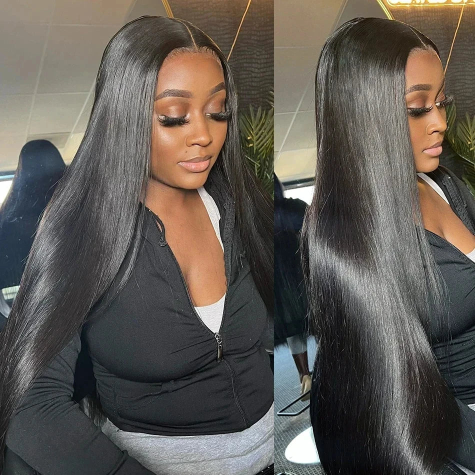 30" No Silk Straight HD Lace Wig – 5x5/4x4 Glueless Closure, Pre-Cut 200% Human Hair Wear & Go