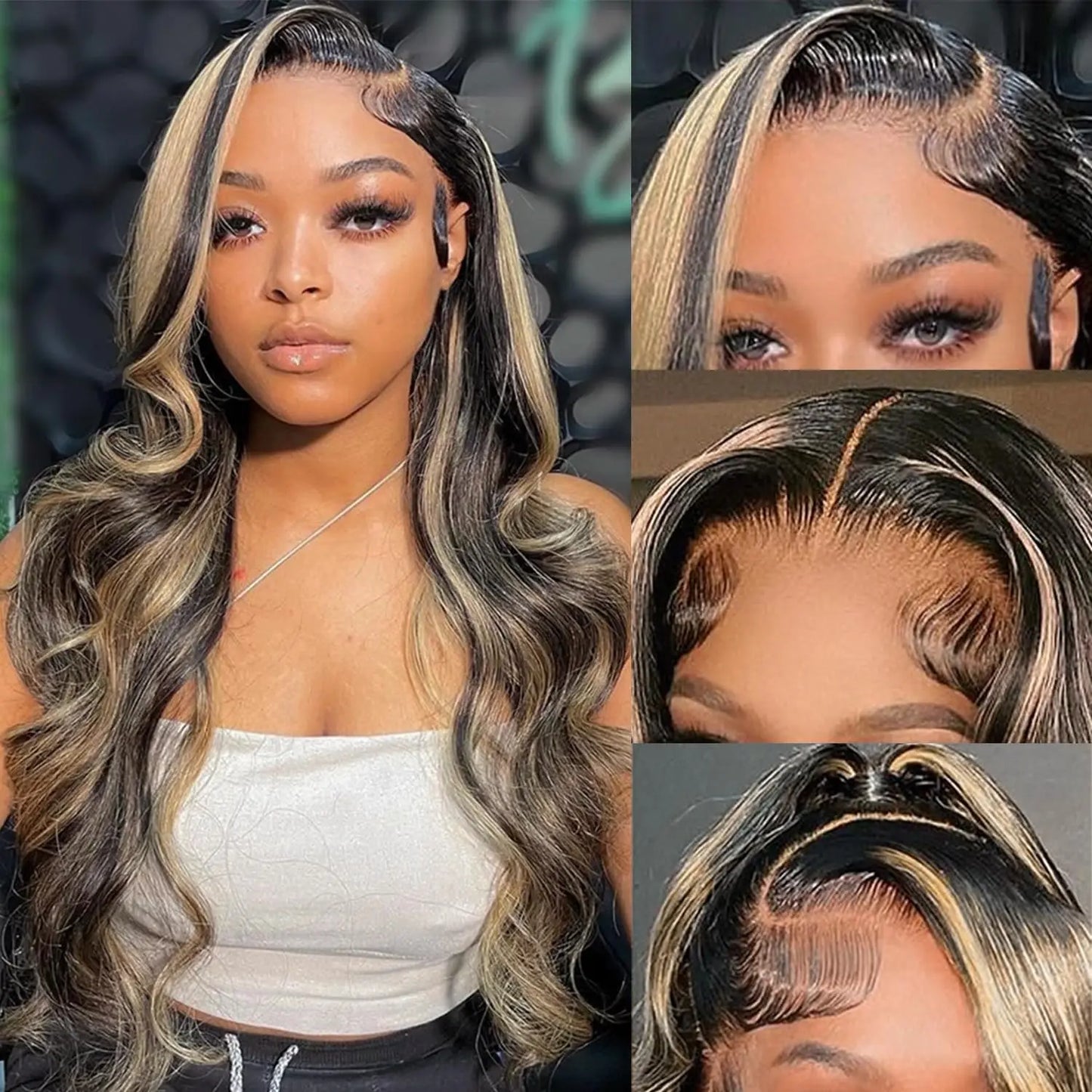 1B/27 Balayage Body Wave Wig – 30" 13x4 HD Lace Frontal, Ombre Blonde Brazilian Human Hair