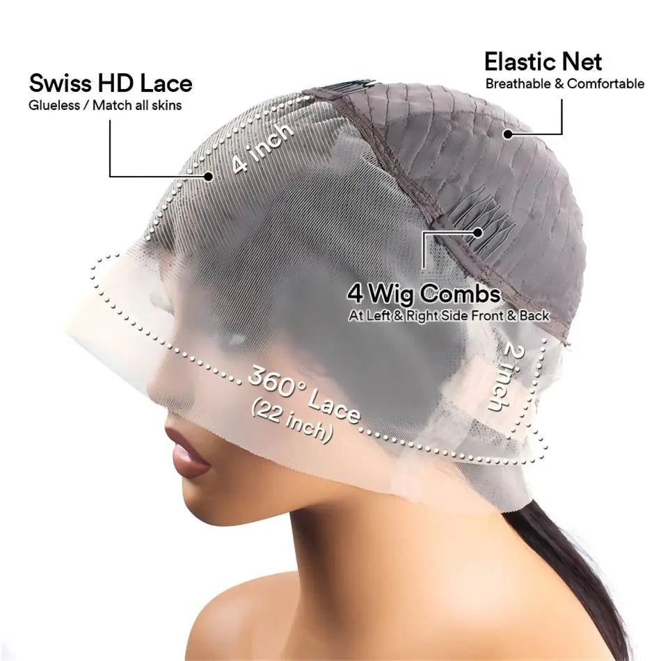 360 Full Lace Wigs Straight Human Hair Wigs 13X4 Lace Frontal 30 40 Inch Hd Lace Front Wigs 250 Density Brazilian Hair For Women