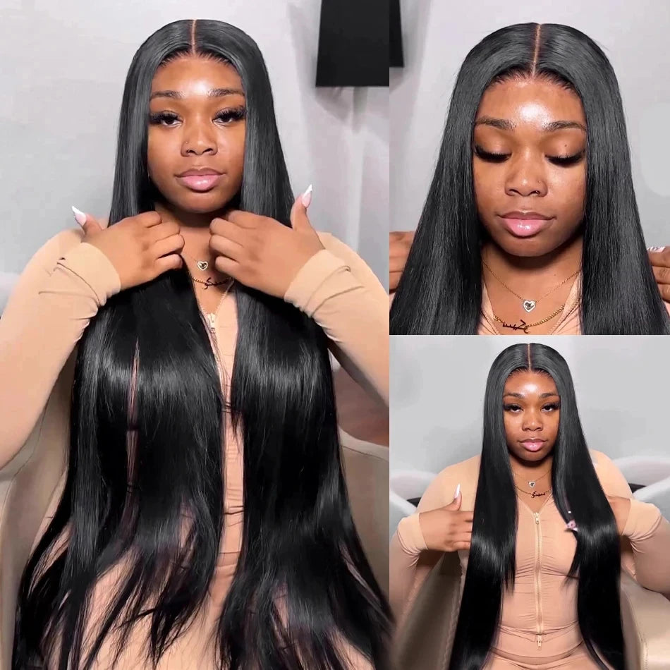 30" No Silk Straight HD Lace Wig – 5x5/4x4 Glueless Closure, Pre-Cut 200% Human Hair Wear & Go