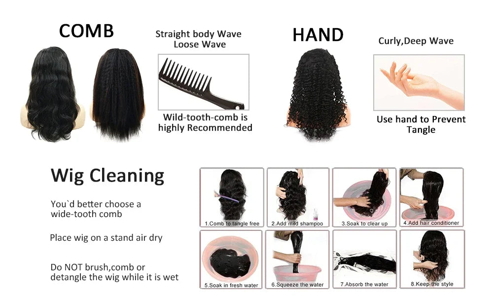 26" 180% Density Soft Black Kinky Curly Lace Front Wig – Pre-Plucked, Natural Hairline with Baby Hair, Glueless