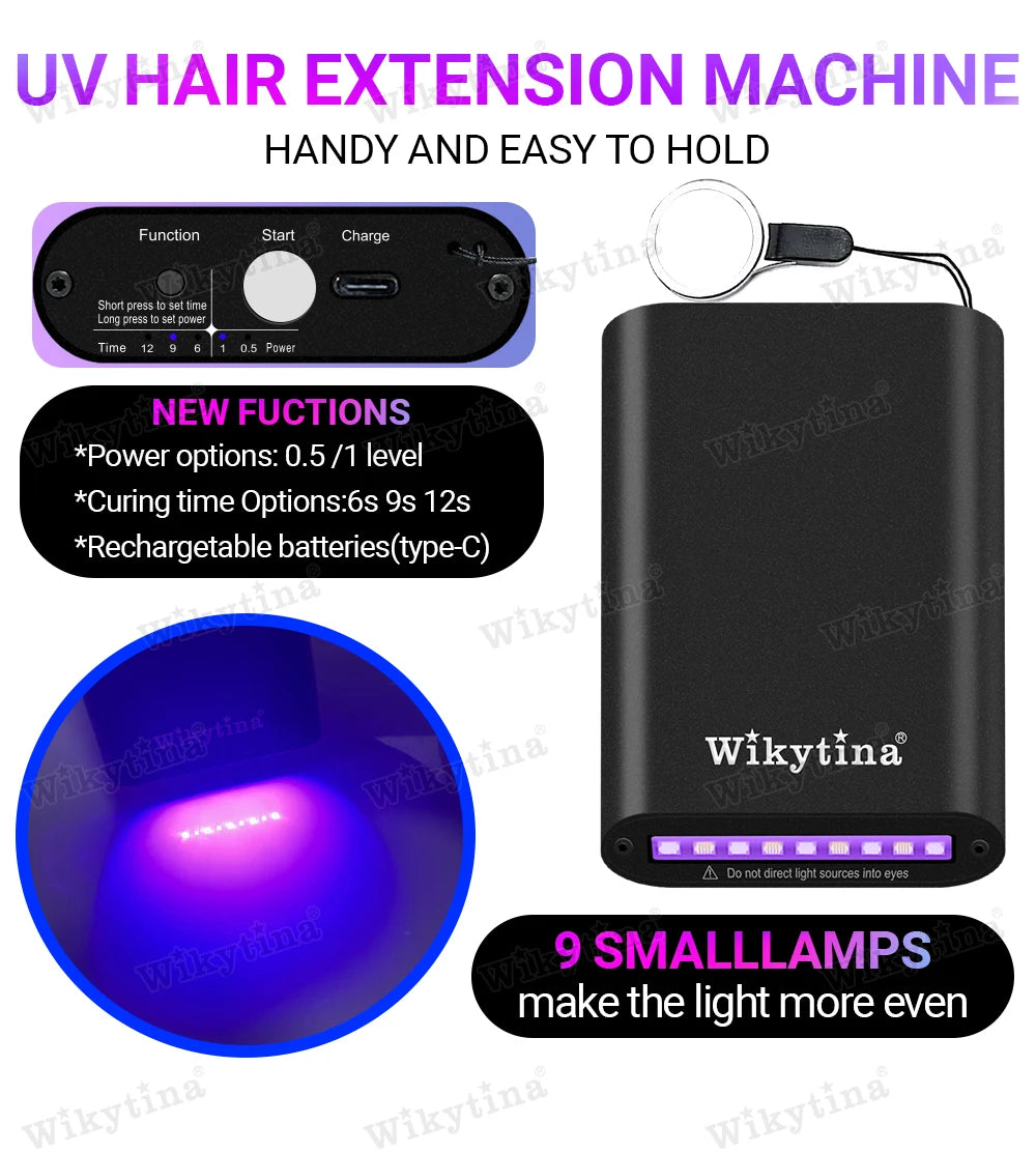 WIKYTINA Professional UV Light Hair Extension Kit