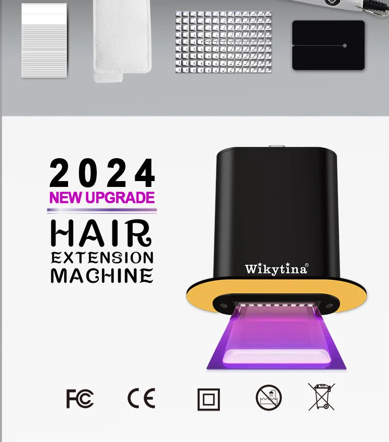 UV Hair Extension Glue Kit – V Light Technology Tools Set for Fast Salon Hair Grafting & Wig Connection