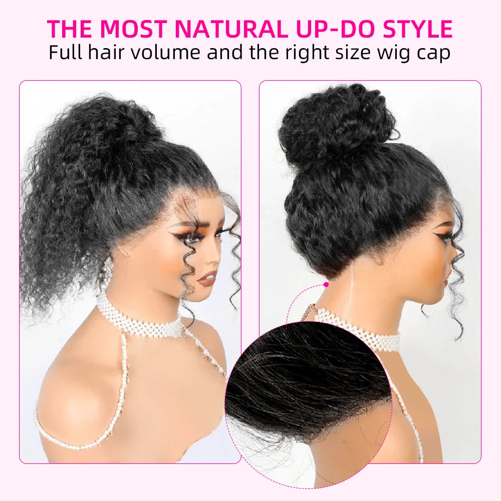 Hidden Strap Straight 360 Lace Front Wig – Pre-Plucked Glueless 12A Brazilian Virgin Hair with Drawstring HD Full Lace
