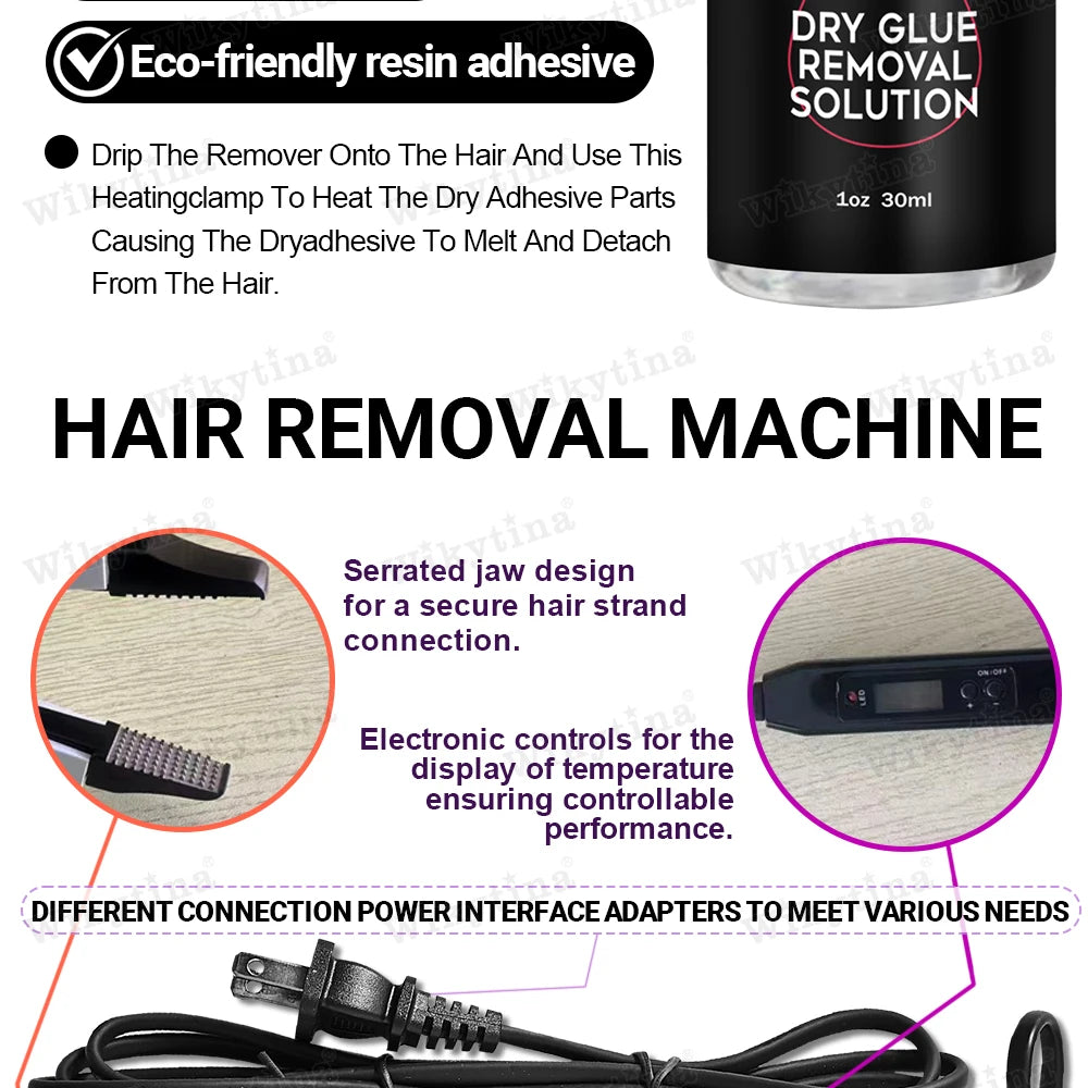 Professional UV Light Hair Extensions Machine – Salon Grade UV Curing Glue & Remover, Complete Styling Kit