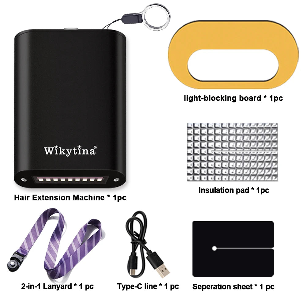 Advanced V-Light Hair Extension Tools Kit with UV Glue & Extension Machine – For Professional Salon and Home Use