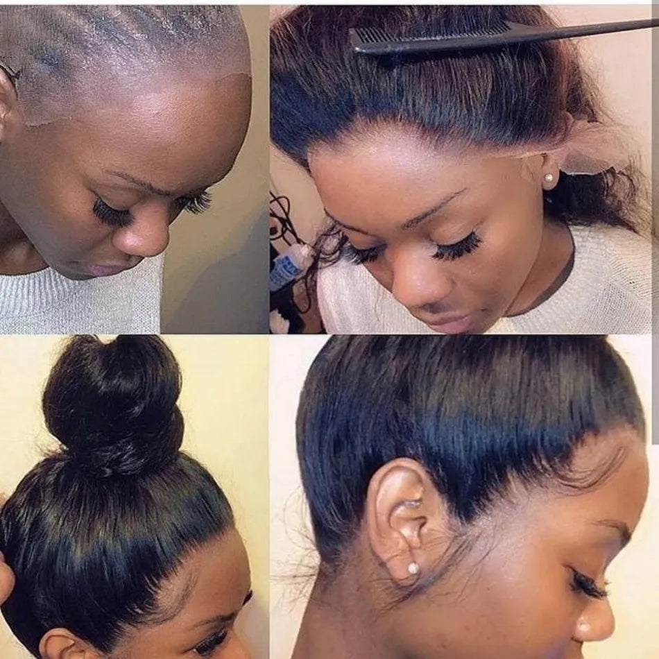30–40" Straight 360 Full Lace Wig – 250% Density HD Lace Front, 13x4 Brazilian Human