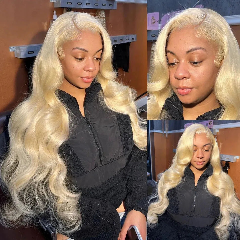 36–40" 613 Honey Blonde Body Wave Wig – 250% Density, 13x6/13x4 HD Lace Front Human Hair