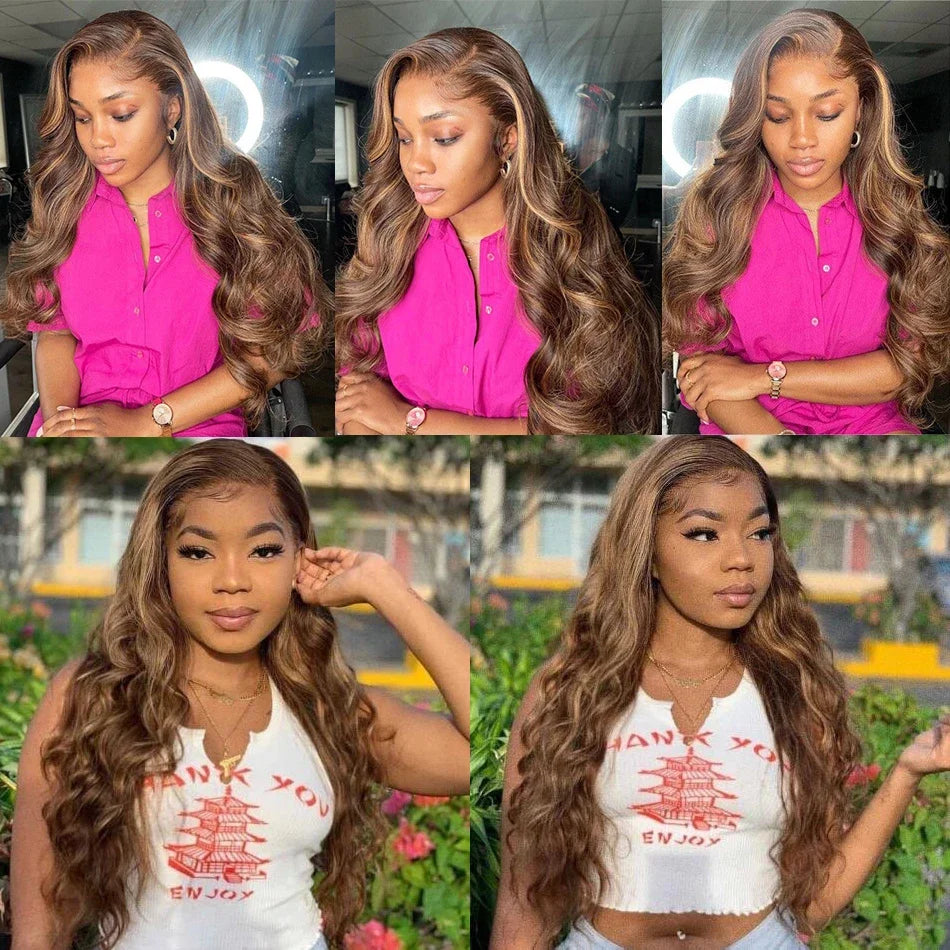 30" Body Wave 4/27 Honey Blonde Lace Front Wig – 13x6 HD Lace Frontal Human Hair