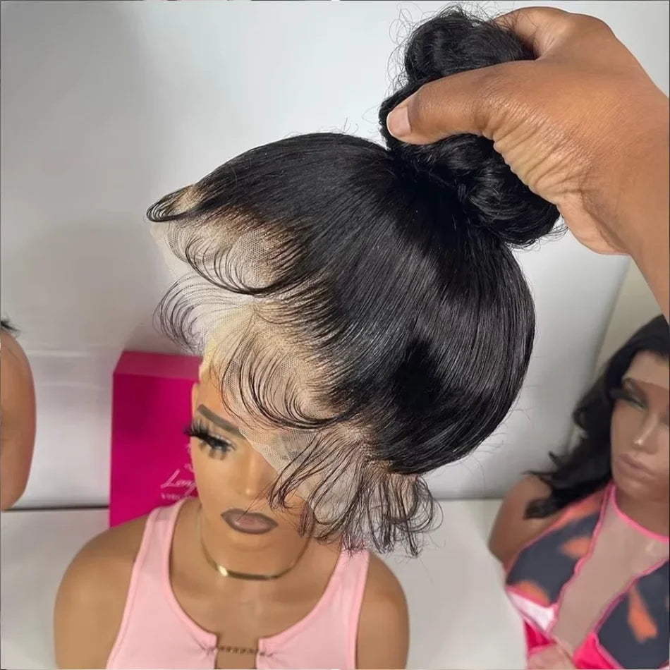 30–40" Straight 360 Full Lace Wig – 250% Density HD Lace Front, 13x4 Brazilian Human