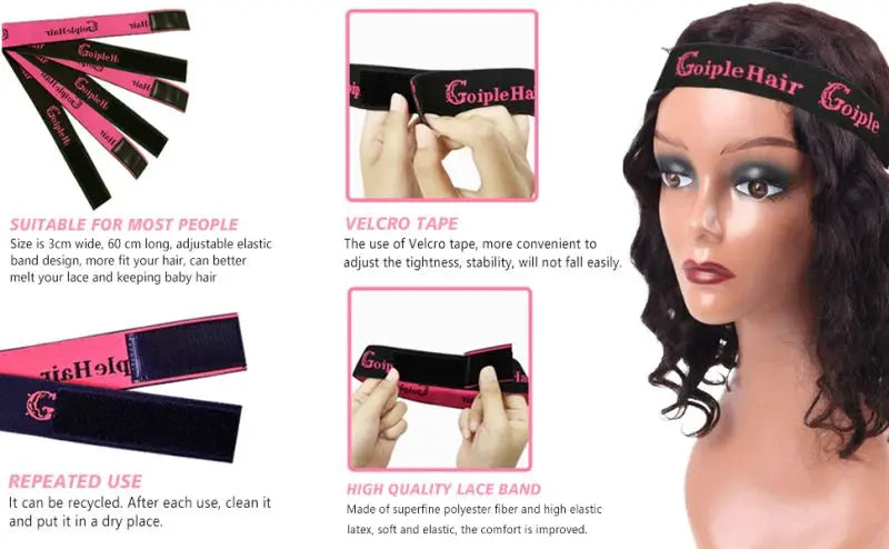 Lace Melting Spray – Glue-Less Invisible Wig Adhesive, Waterproof Extra Hold with Toupee Wax Stick Gel