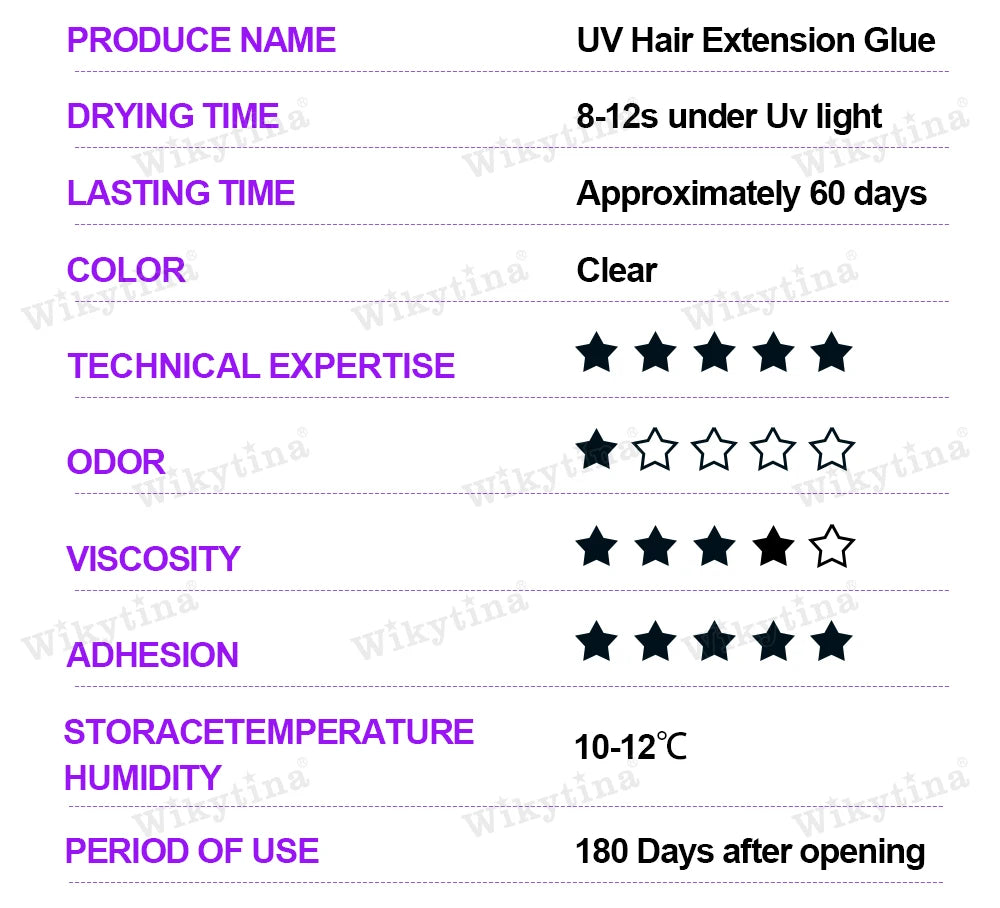 WIKYTINA Professional UV Light Hair Extension Kit