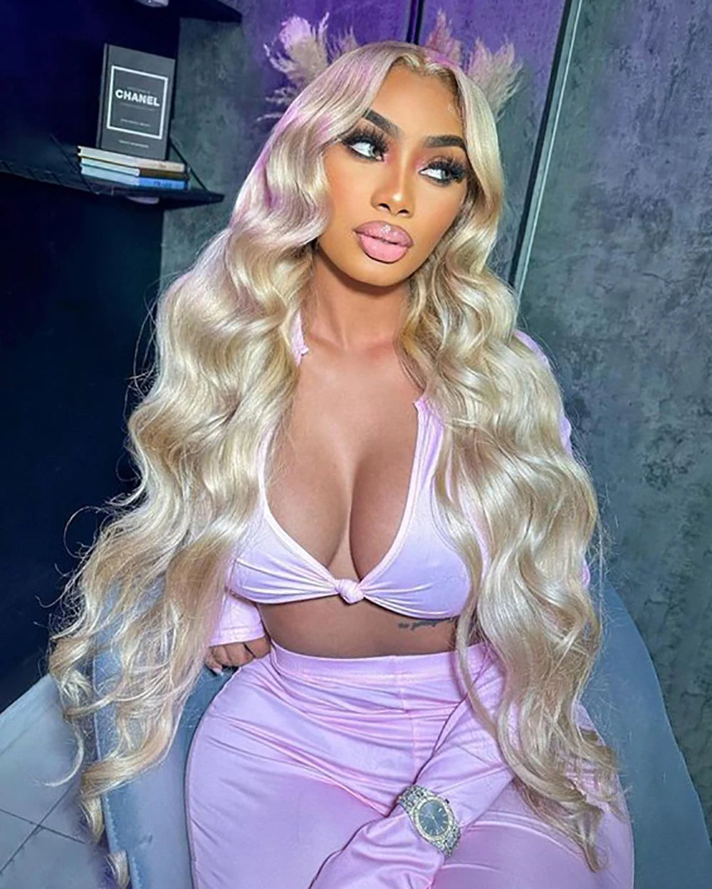 36–40" 613 Honey Blonde Body Wave Wig – 250% Density, 13x6/13x4 HD Lace Front Human Hair