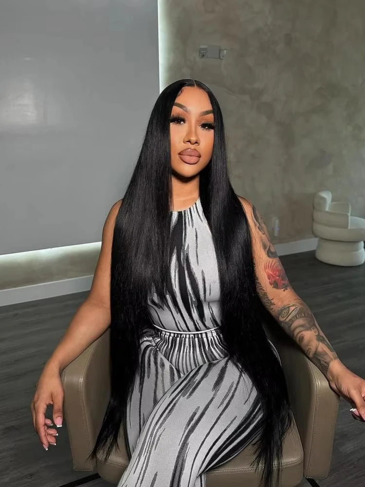 30" No Silk Straight HD Lace Wig – 5x5/4x4 Glueless Closure, Pre-Cut 200% Human Hair Wear & Go