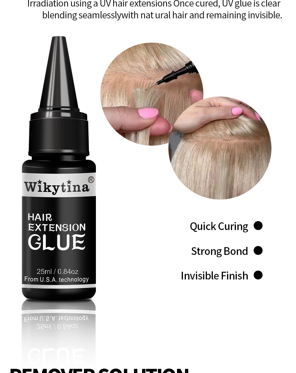 UV Light Hair Extension Kit – Professional Portable Set with UV Glue & Tools for Salon or Home Beauty Use
