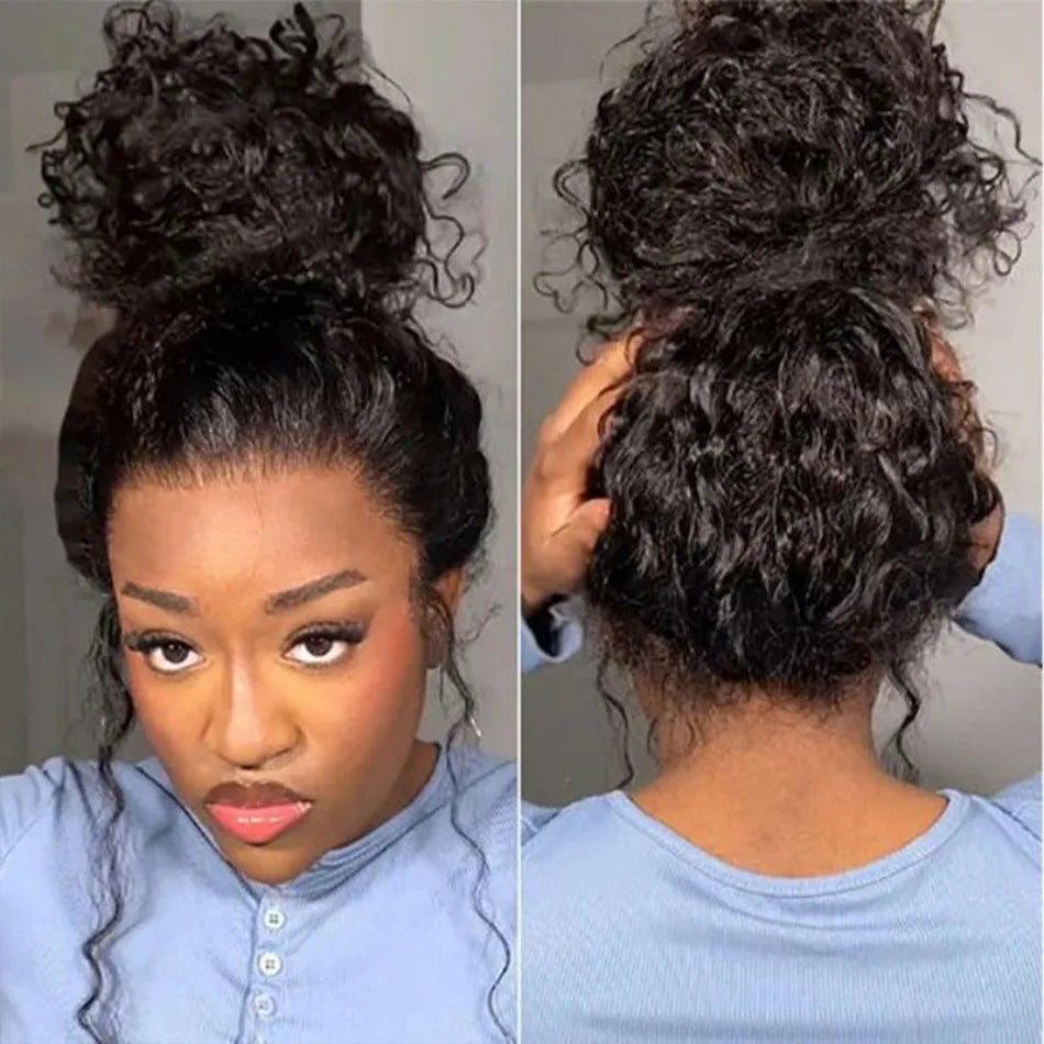 30–40" 360 Full Lace Deep Wave Wig – Pre-Plucked, Natural Hairline HD Lace, Curly Human Hair