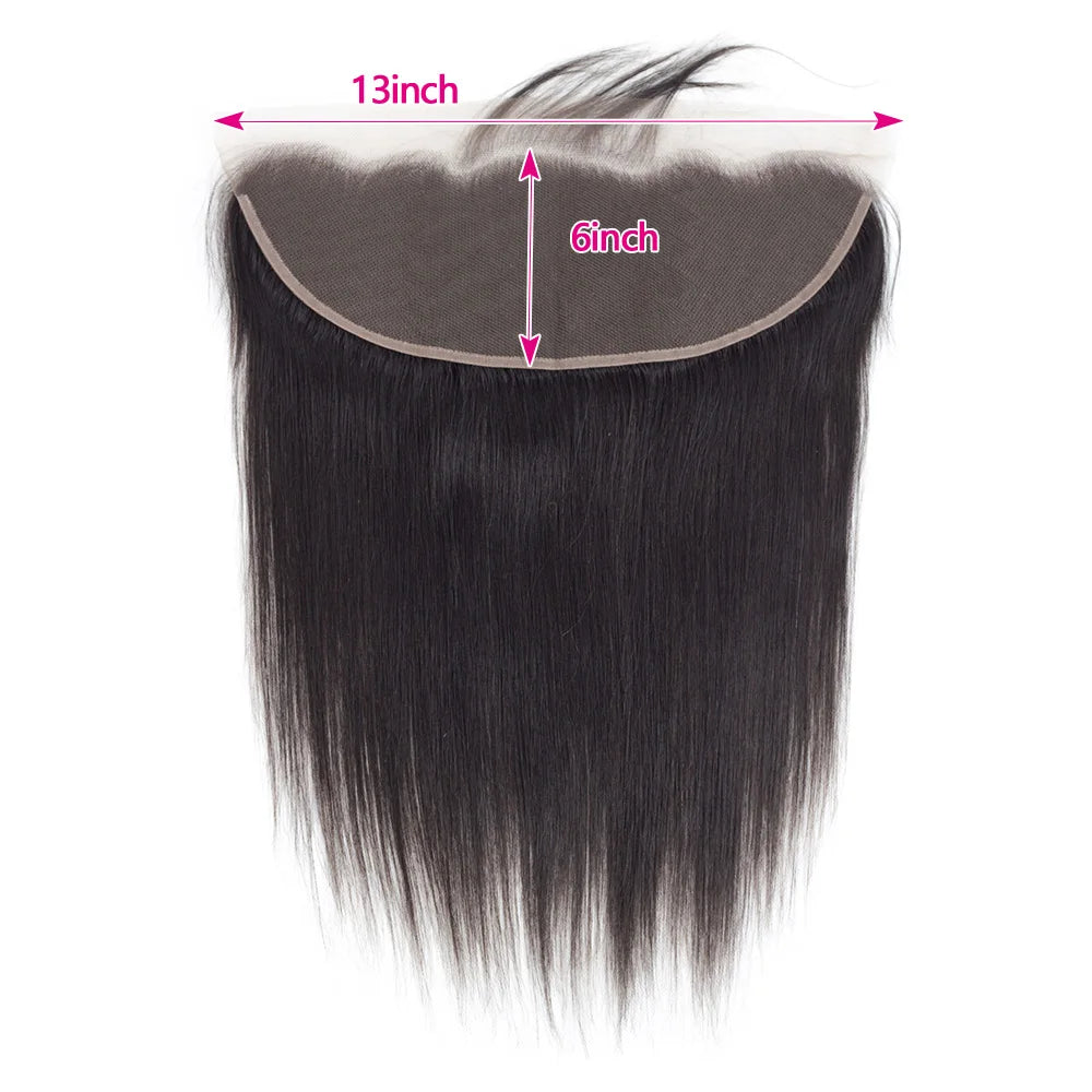 Straight Brazilian Human Hair – 13x6/13x4 HD Lace Frontal & 4x4/5x5/6x6 Transparent HD Lace Closure
