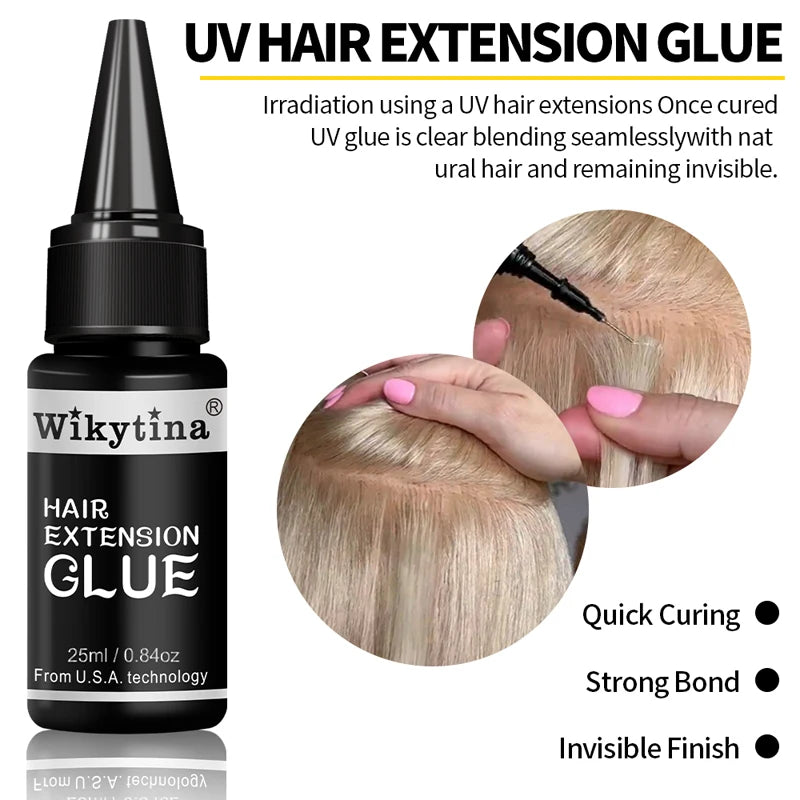 UV Light Hair Extension Kit – Professional Portable Set with UV Glue & Tools for Salon or Home Beauty Use