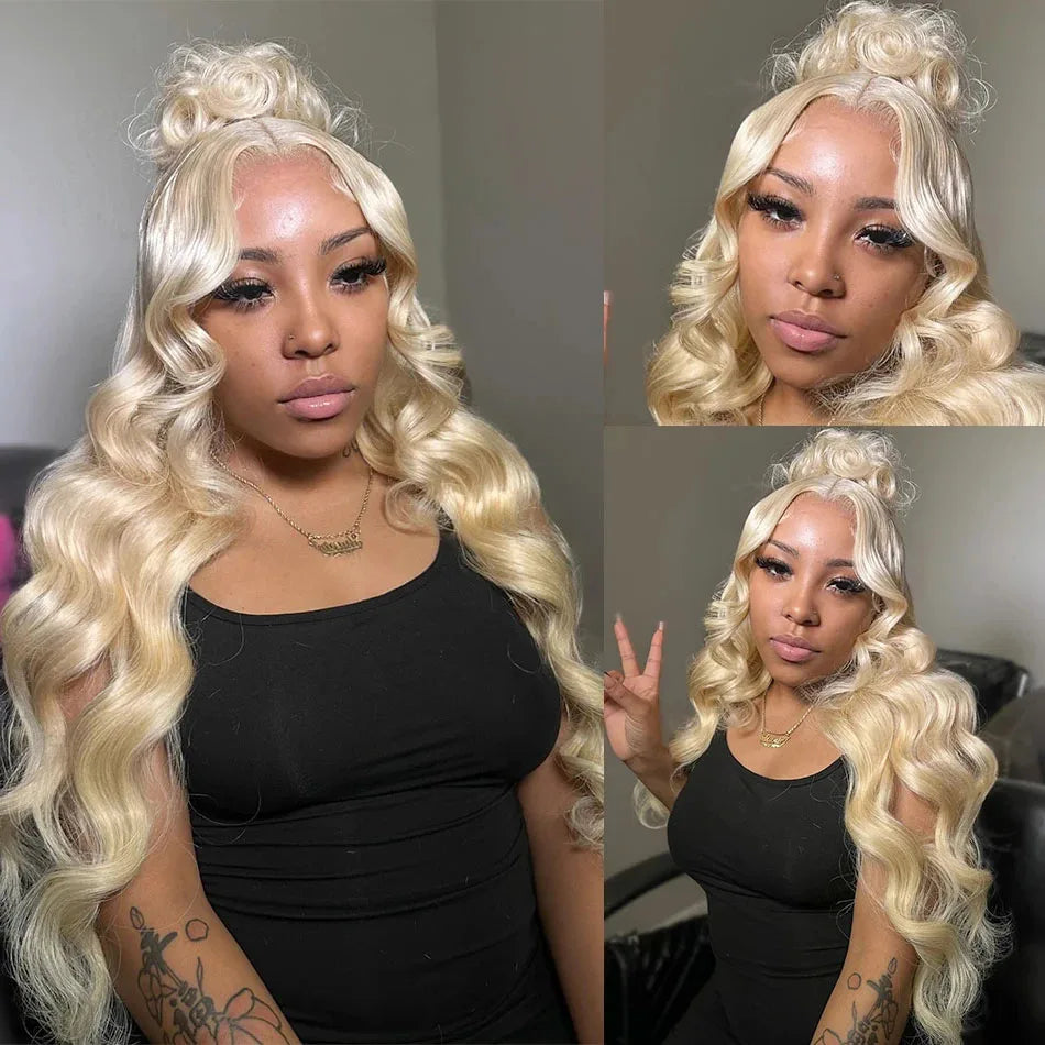 36–40" 613 Honey Blonde Body Wave Wig – 250% Density, 13x6/13x4 HD Lace Front Human Hair