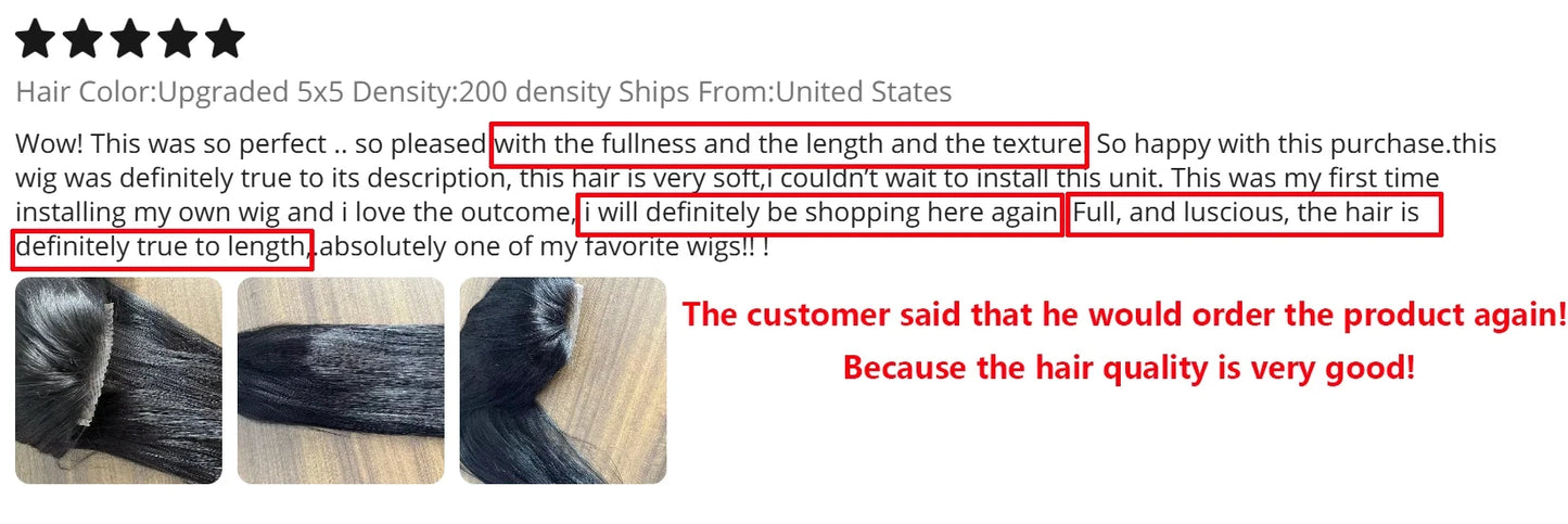 30" No Silk Straight HD Lace Wig – 5x5/4x4 Glueless Closure, Pre-Cut 200% Human Hair Wear & Go