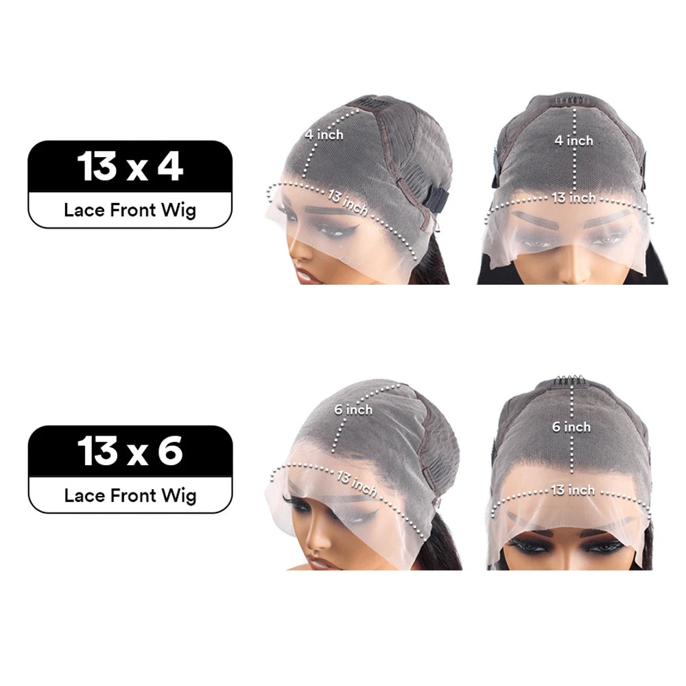 Chocolate Brown Deep Wave Wig – 13x6/13x4 HD Lace Front, Pre-Plucked Curly Human Hair