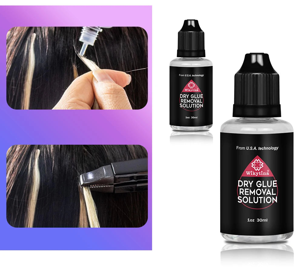 Wikytina 2025 UV V-Light Hair Extension Set – Tools Kit with UV Glue, Remover & Machine for Long-Lasting Salon Styling