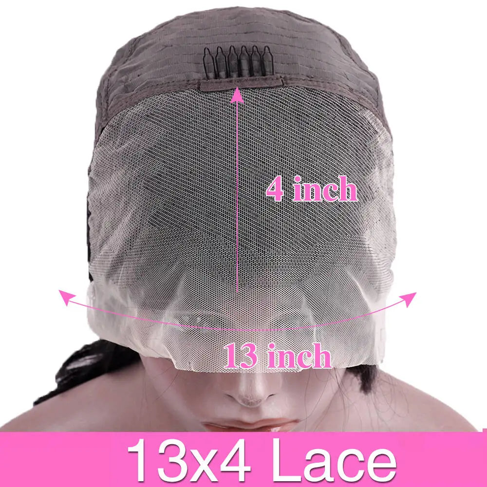 16" Bob Wig – 220% Density Straight 13x4 Lace Front, Pre-Plucked Brazilian Remy Human Hair