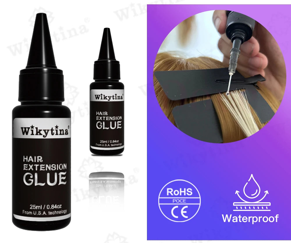 Wikytina 2025 UV V-Light Hair Extension Set – Tools Kit with UV Glue, Remover & Machine for Long-Lasting Salon Styling