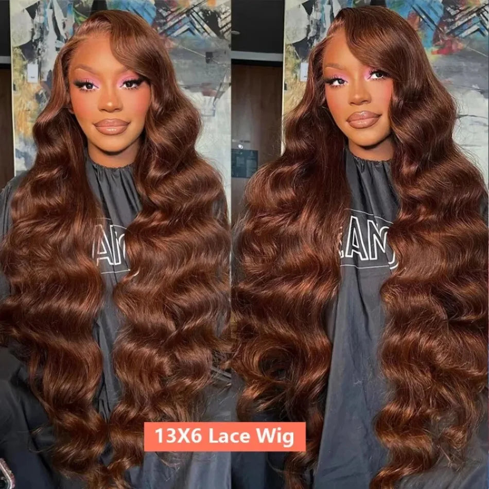 Chocolate Brown Lace Front Wig Body Wave Wig 13x6 Hd Lace Frontal Wig 250 Density Human Hair Wigs for Black Women Clearance