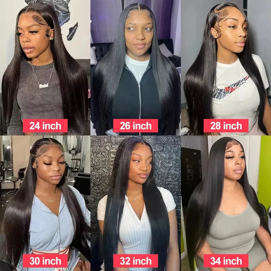 30" No Silk Straight HD Lace Wig – 5x5/4x4 Glueless Closure, Pre-Cut 200% Human Hair Wear & Go