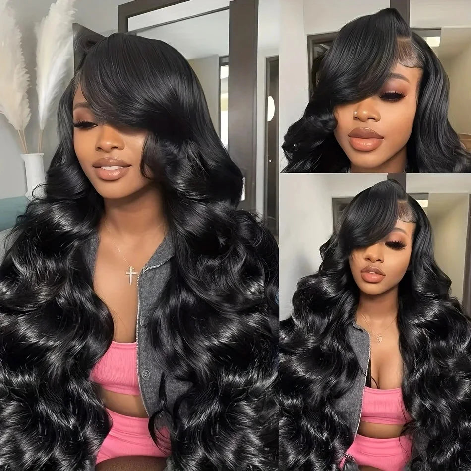 38" Glueless Body Wave Wig – 13x6/13x4 HD Lace Frontal, Pre-Plucked Brazilian Human Hair