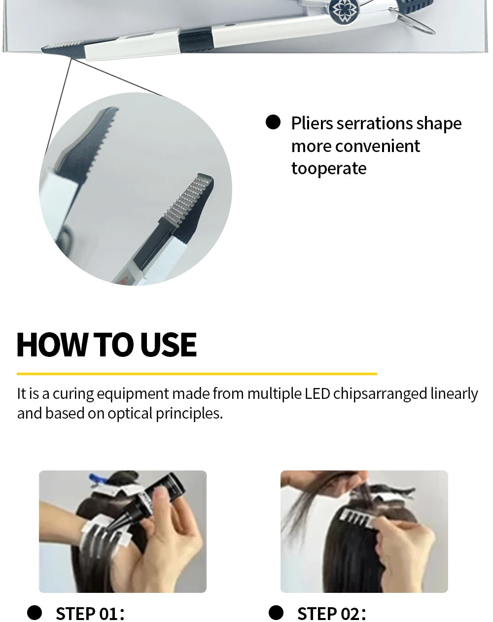 UV Light Hair Extension Kit – Professional Portable Set with UV Glue & Tools for Salon or Home Beauty Use