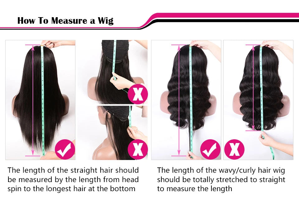 38" Glueless Body Wave Wig – 13x6/13x4 HD Lace Frontal, Pre-Plucked Brazilian Human Hair