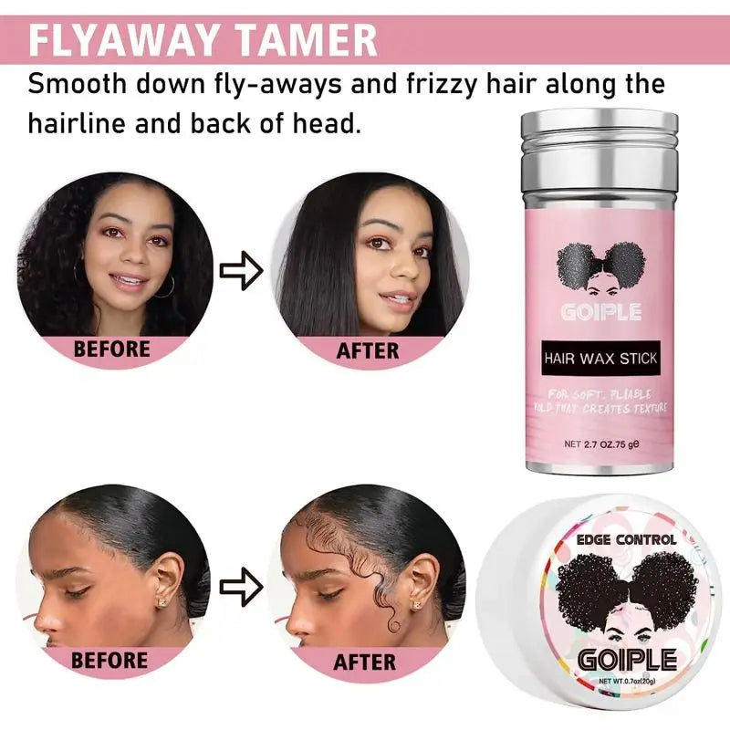 Lace Tint Mousse & Wig Glue Set – Waterproof, Extra Hold Adhesive Foam with Edge Control Hair Wax Stick
