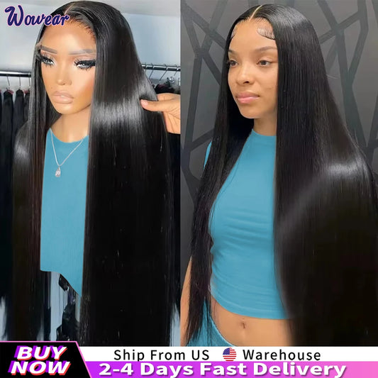 40" Bone Straight Lace Front Wig – 13x4 HD Lace Frontal, Full Lace Human Hair