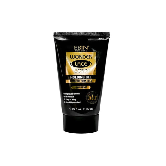 Ebin New York Wonder Lace Bond Holding Gel – 1.25oz Strong Hold, Quick-Dry for Lace Wigs & Daily Styling