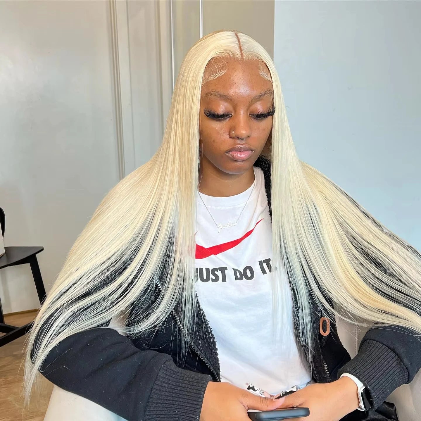 36" 613 HD Transparent Blonde Lace Frontal – Honey Brazilian Bone Straight Human Hair Wig