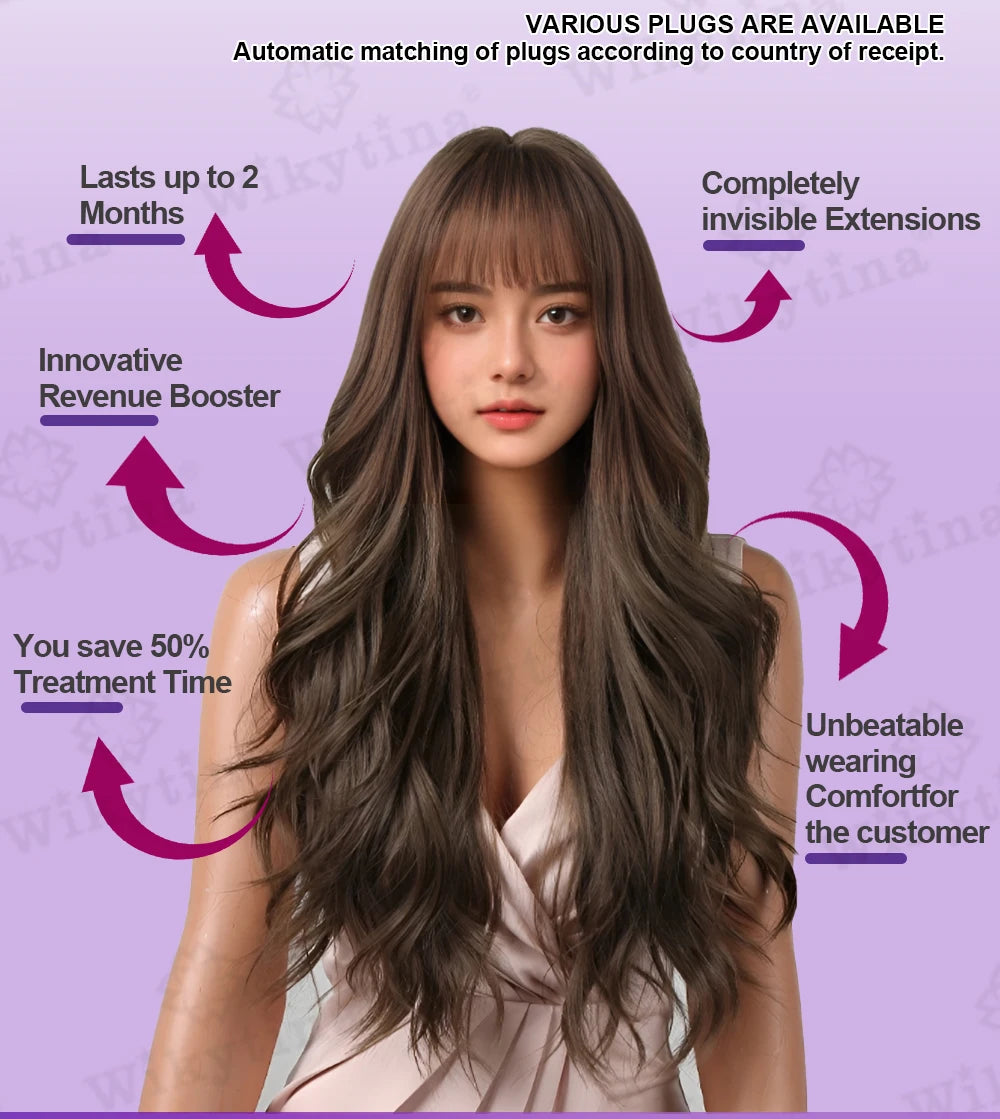 UV V Light Hair Extension Kit – Complete Set with UV Glue & Remover Machine, Salon Styling Tools