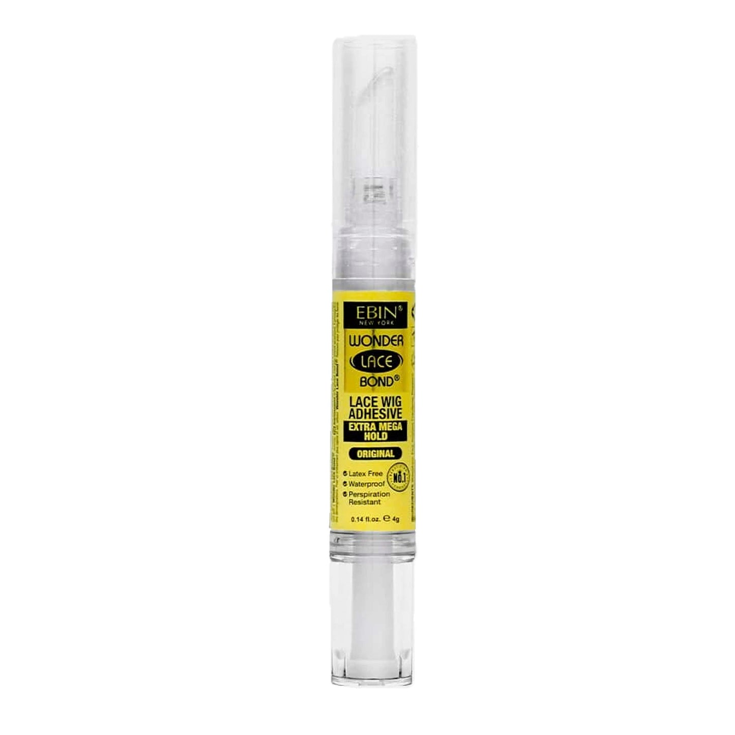 Ebin New York Wonder Lace Bond – Silicone Pen Wig Adhesive 0.14oz/4g, Easy Application for Travel & Touch-Ups
