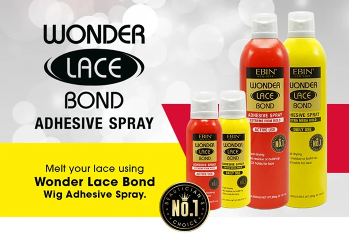 Ebin New York Wonder Lace Bond Melting Spray – Extreme Firm, Sweat & Water-Resistant Hold