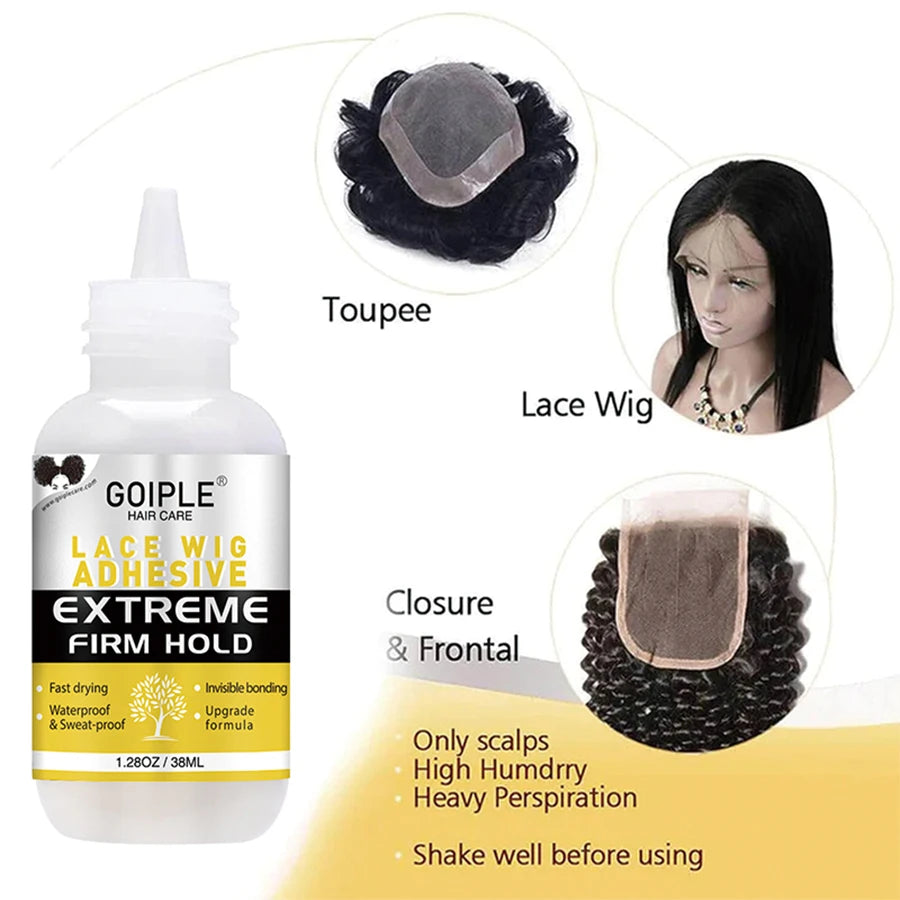 Lace Melting Spray – Glue-Less Invisible Wig Adhesive, Waterproof Extra Hold with Toupee Wax Stick Gel
